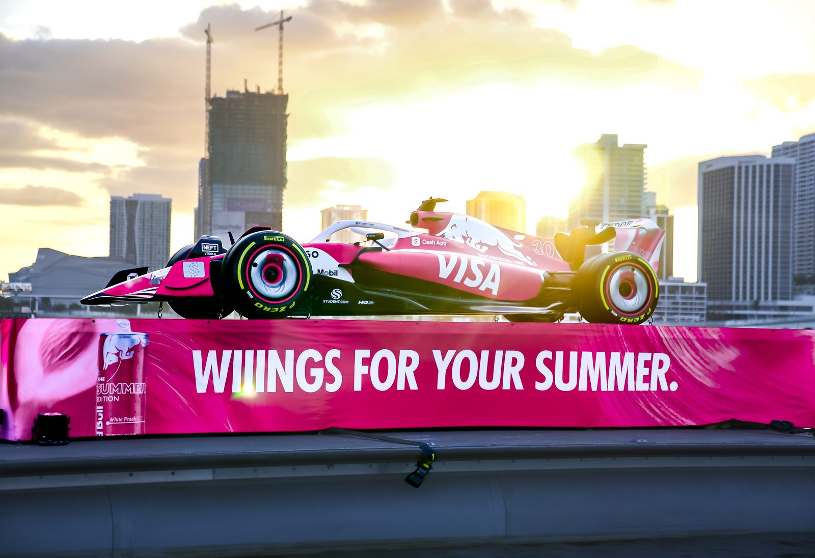 Formula 1 show car brand activation in Miami