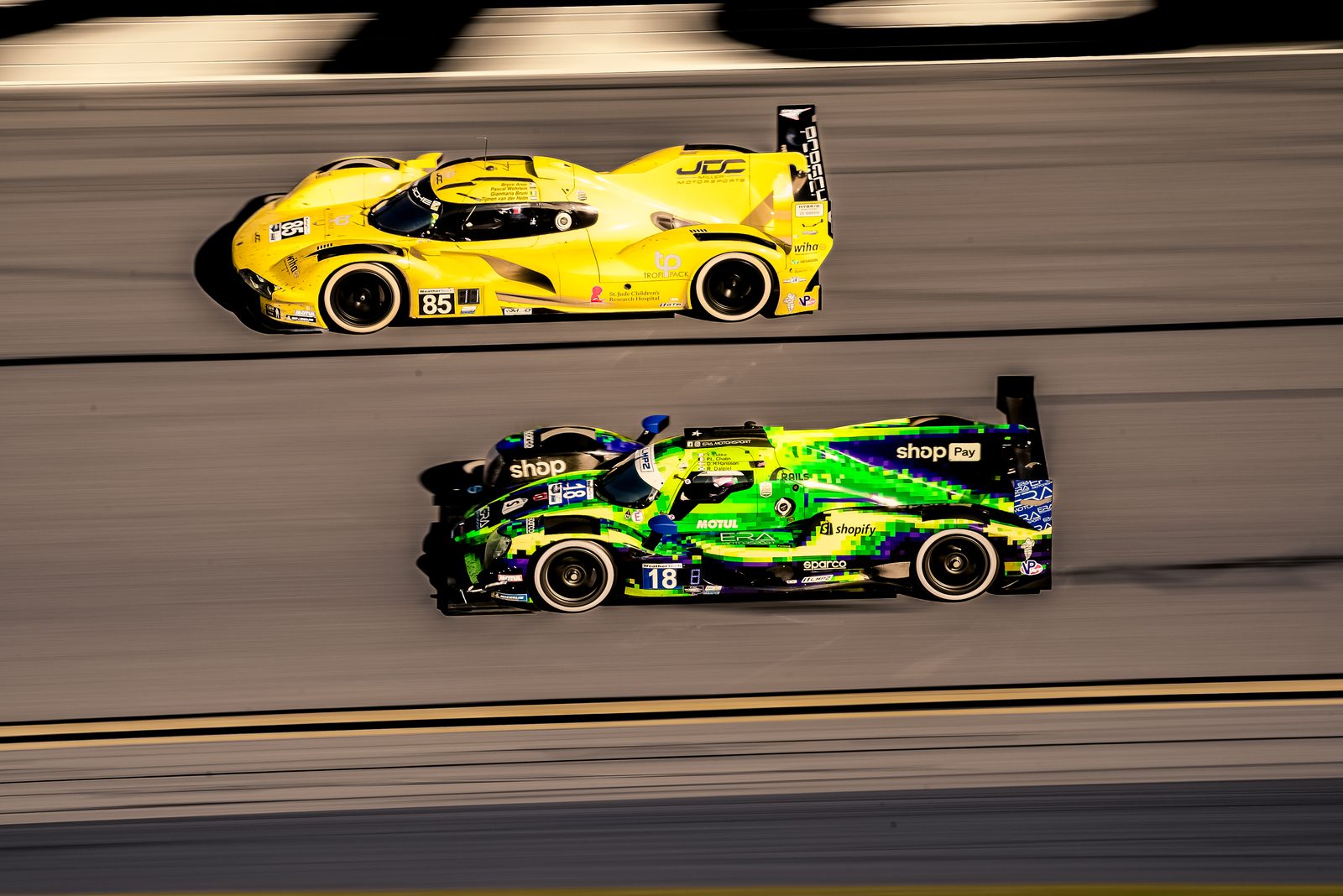 IMSA prototype race cars at Daytona